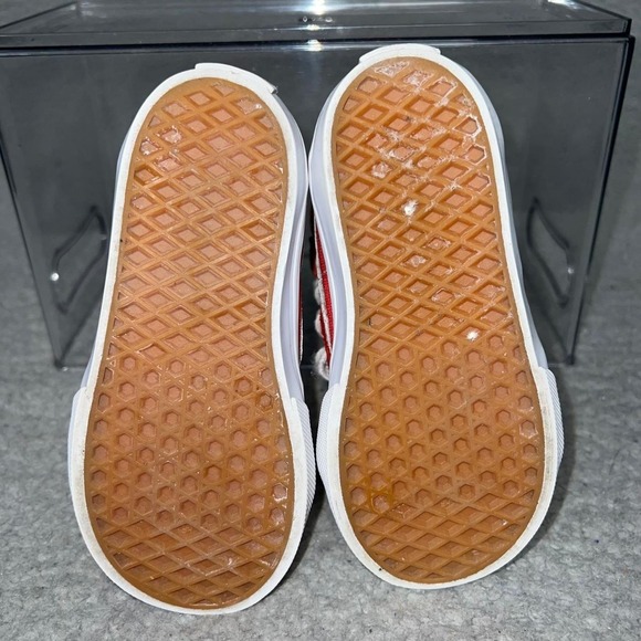 Vans Sk8-Hi Sneakers Toddler Size 7 Racing Red True White High Top Lace Up Shoes - Picture 6 of 7